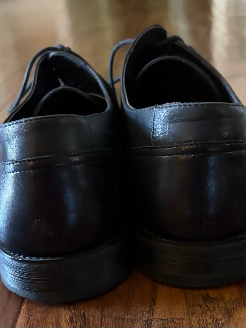 Bruno Magli Black Leather Derby Shoes